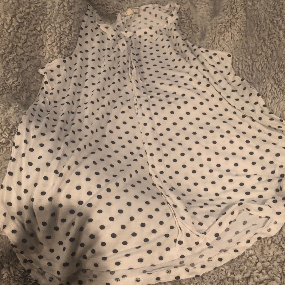 Pleione sleeveless knit polka dot top medium - Picture 5 of 7